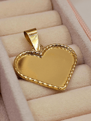 Colgante corazón trenza 3.5 cm 2.6 grs Oro 18k