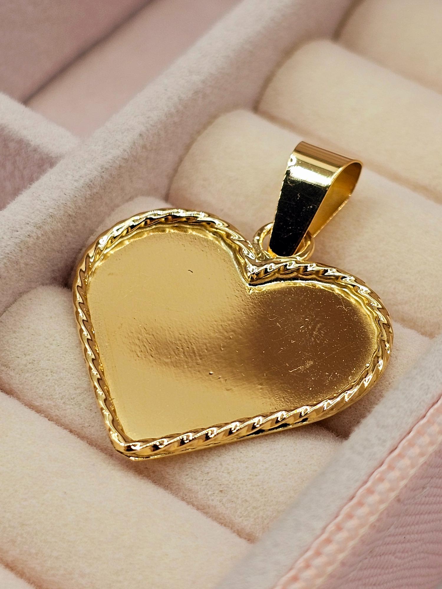 Colgante corazón trenza 3.5 cm 2.6 grs Oro 18k 3