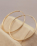 Argollas argollas tubo 4 cm 3 grs Oro 18k