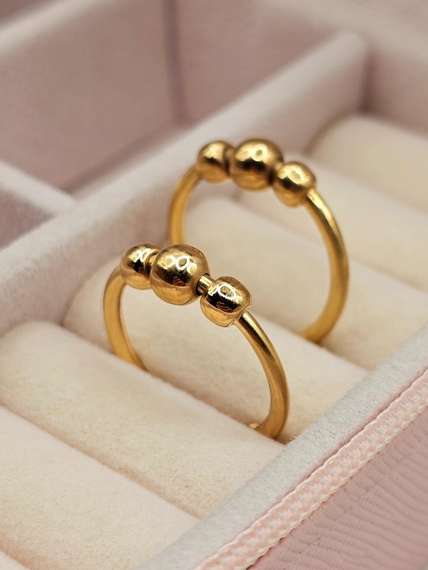 Aros argolla tubo bolitas 2 cm 2.2 grs Oro 18k 3