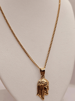 Conjunto cadena grumete 50 cm cristo 2.5 cm 6 grs Oro 18k