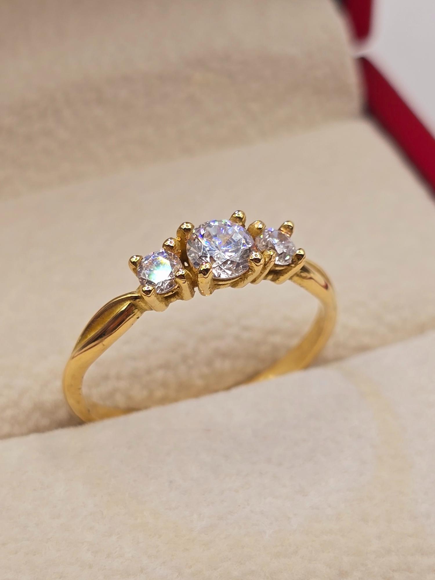 Anillo princesa 3 grs Oro 18k 6