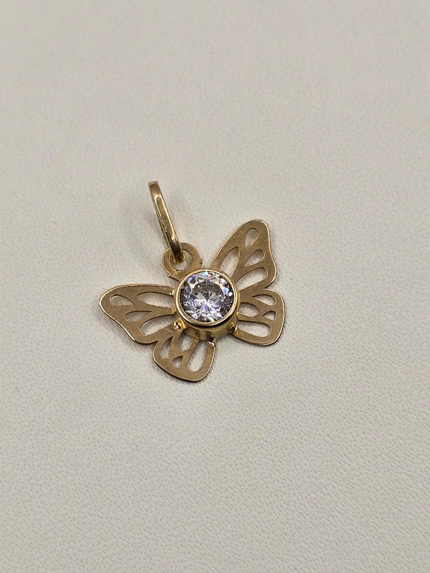 Colgante mariposa 1.7 cm 1 gr Oro 18k 2
