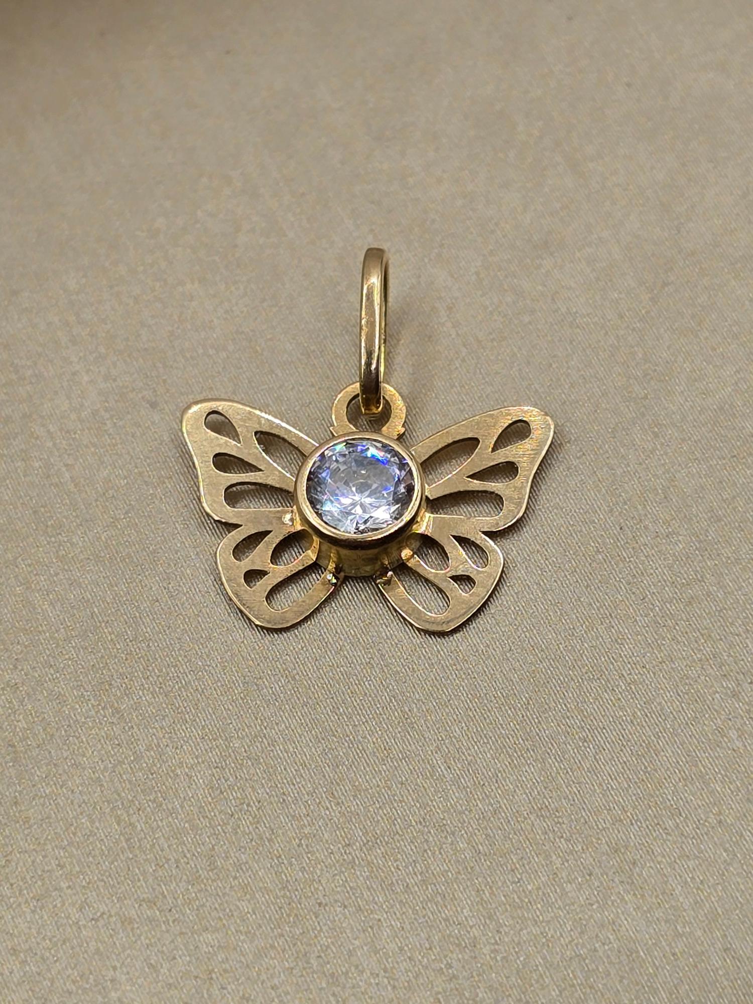 Colgante mariposa 1.7 cm 1 gr Oro 18k 3