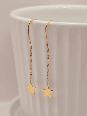 Aros cadena estrella 1.1 grs Oro 18k