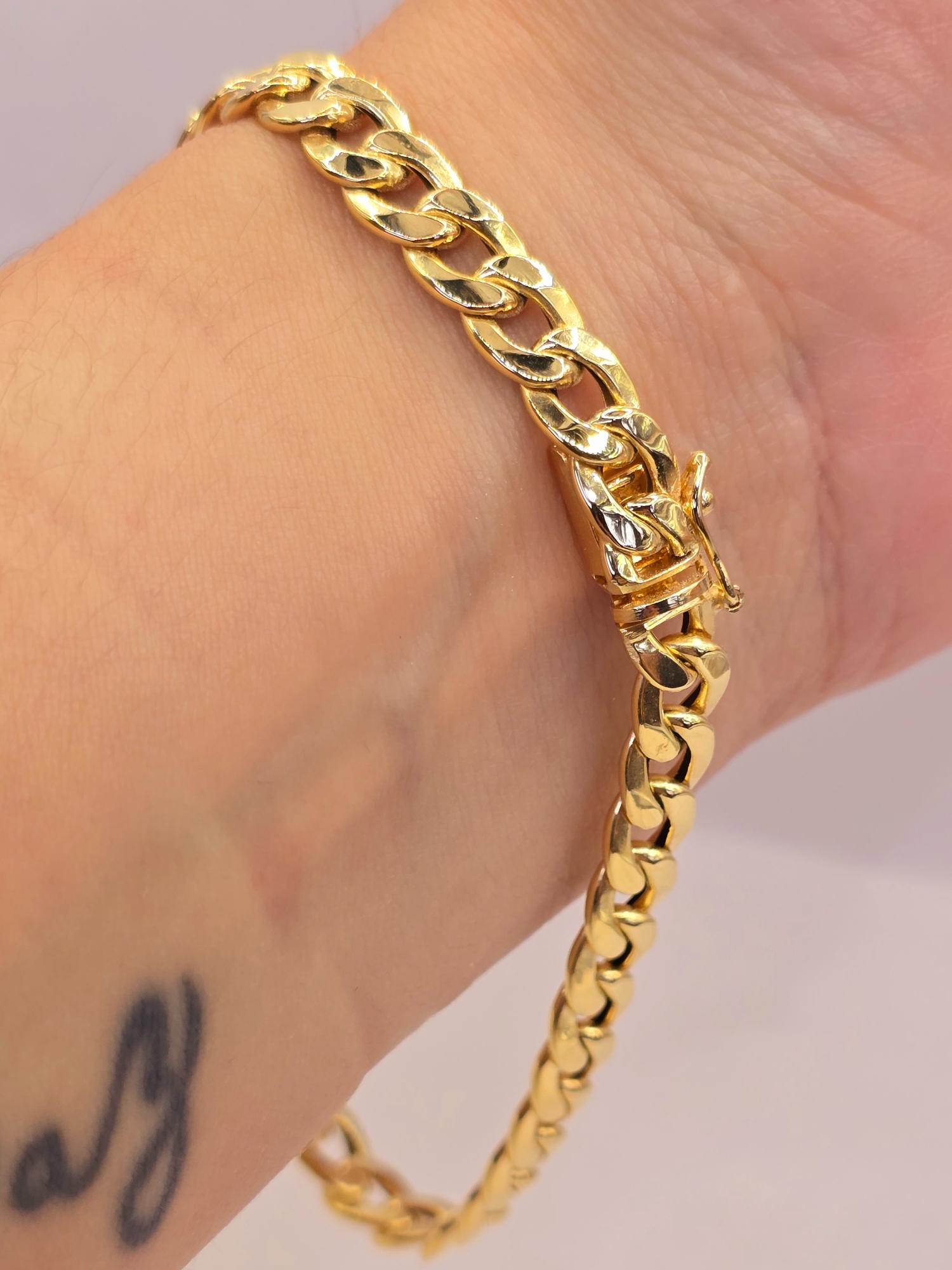 Pulsera grumete 22 cm 6.5 grs Oro italiano 750 4