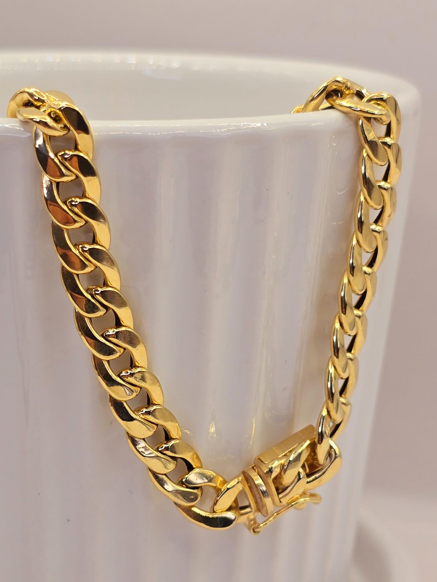 Pulsera grumete 22 cm 6.5 grs Oro italiano 750 1