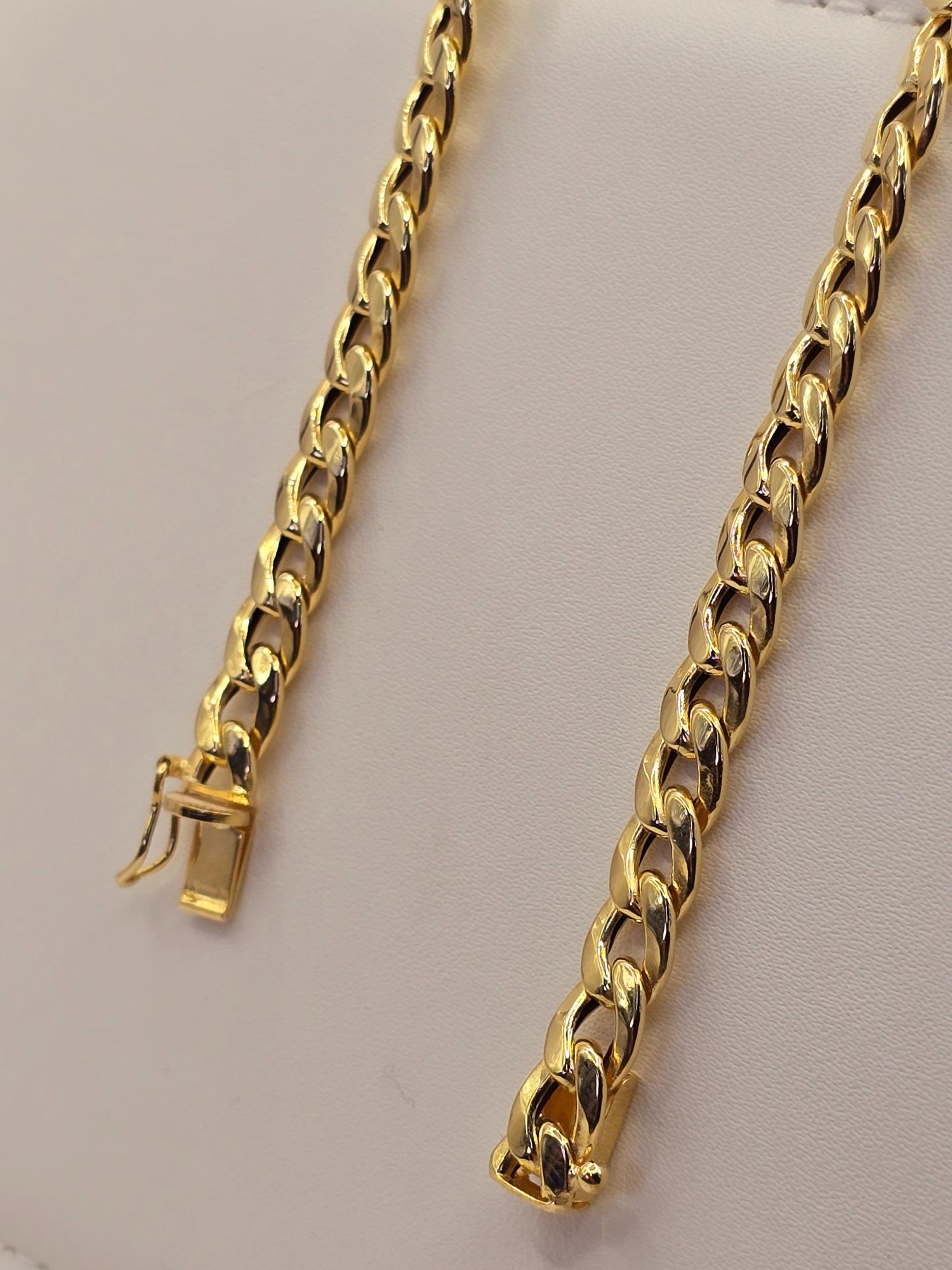 Pulsera grumete 22 cm 6.5 grs Oro italiano 750 6