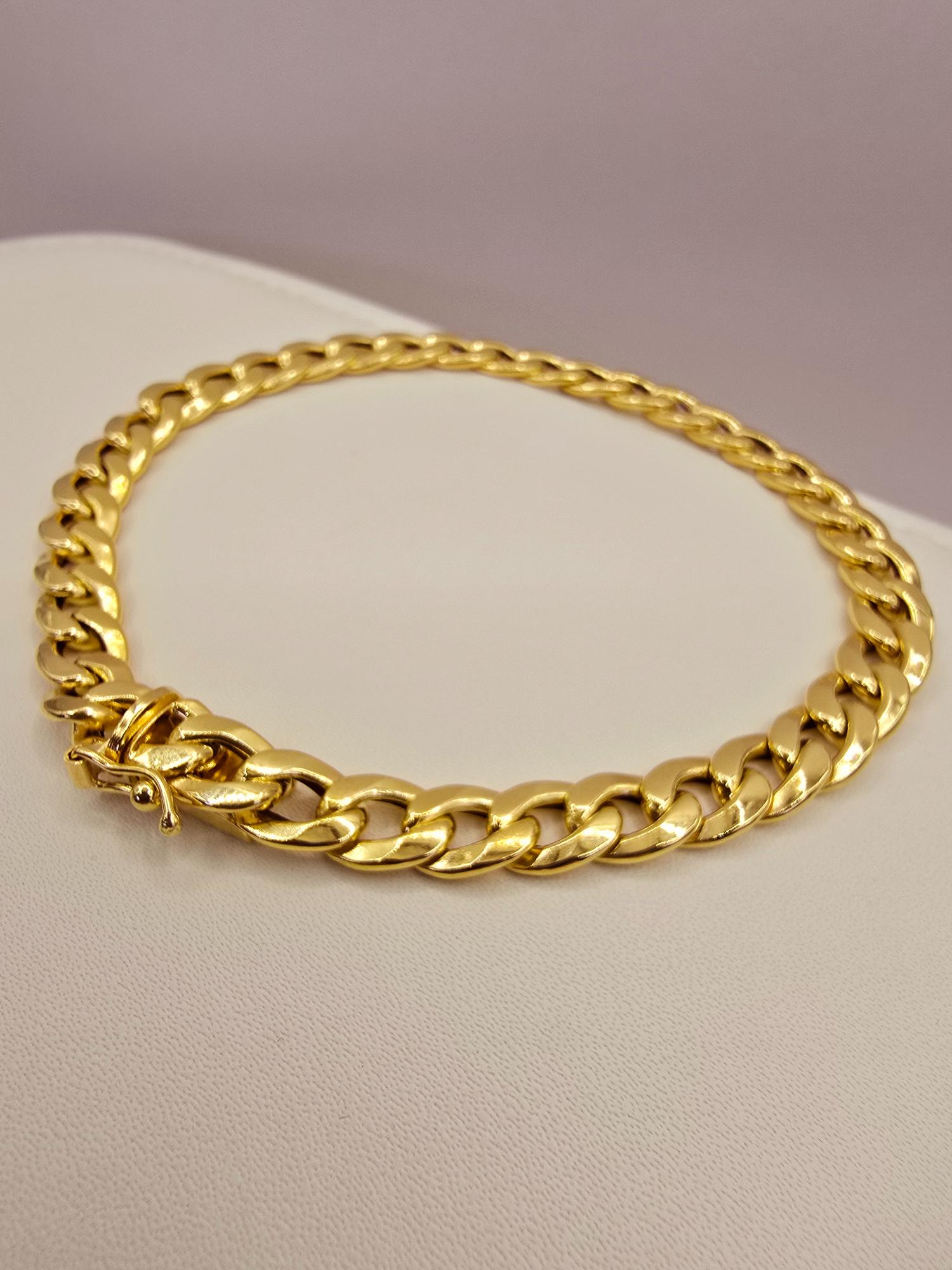 Pulsera grumete 22 cm 6.5 grs Oro italiano 750 3