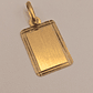 Colgante placa borde bisel 2.4 cm 1.1 grs Oro 18k - Miniatura 4