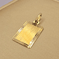 Colgante placa borde bisel 2.4 cm 1.1 grs Oro 18k - Miniatura 1