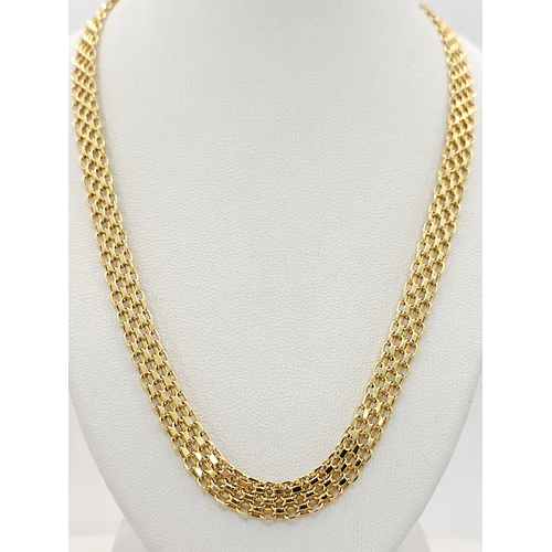 Cadena tejido chino 60 cm 6 mm 13 grs Oro 750 italiano 18k