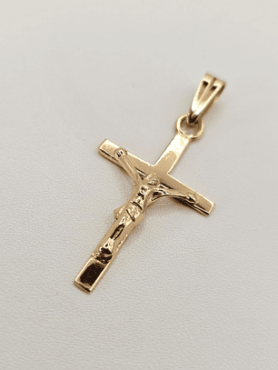 Colgante cruz con cristo 4 cm 2.6 grs Oro 18k