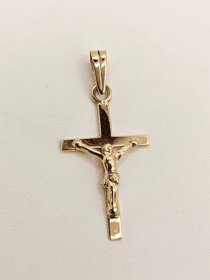 Colgante cruz con cristo 4 cm 2.6 grs Oro 18k