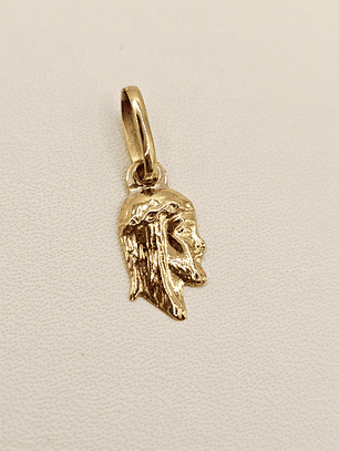 Colgante cara de cristo 2 cm 0.7 grs Oro 18k