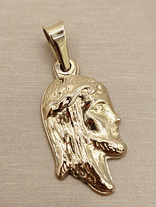 Colgante cara de cristo 4.6 cm 15 grs Oro 18k