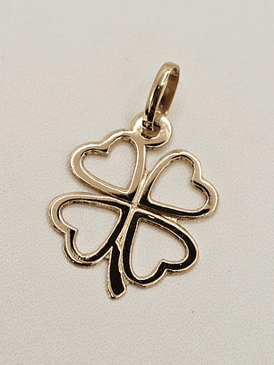 Colgante trébol 1.8 cm 1.1 grs Oro 18k