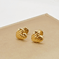 Aros corazón tallado 9 mm 1.2 grs Oro 18k - Miniatura 2
