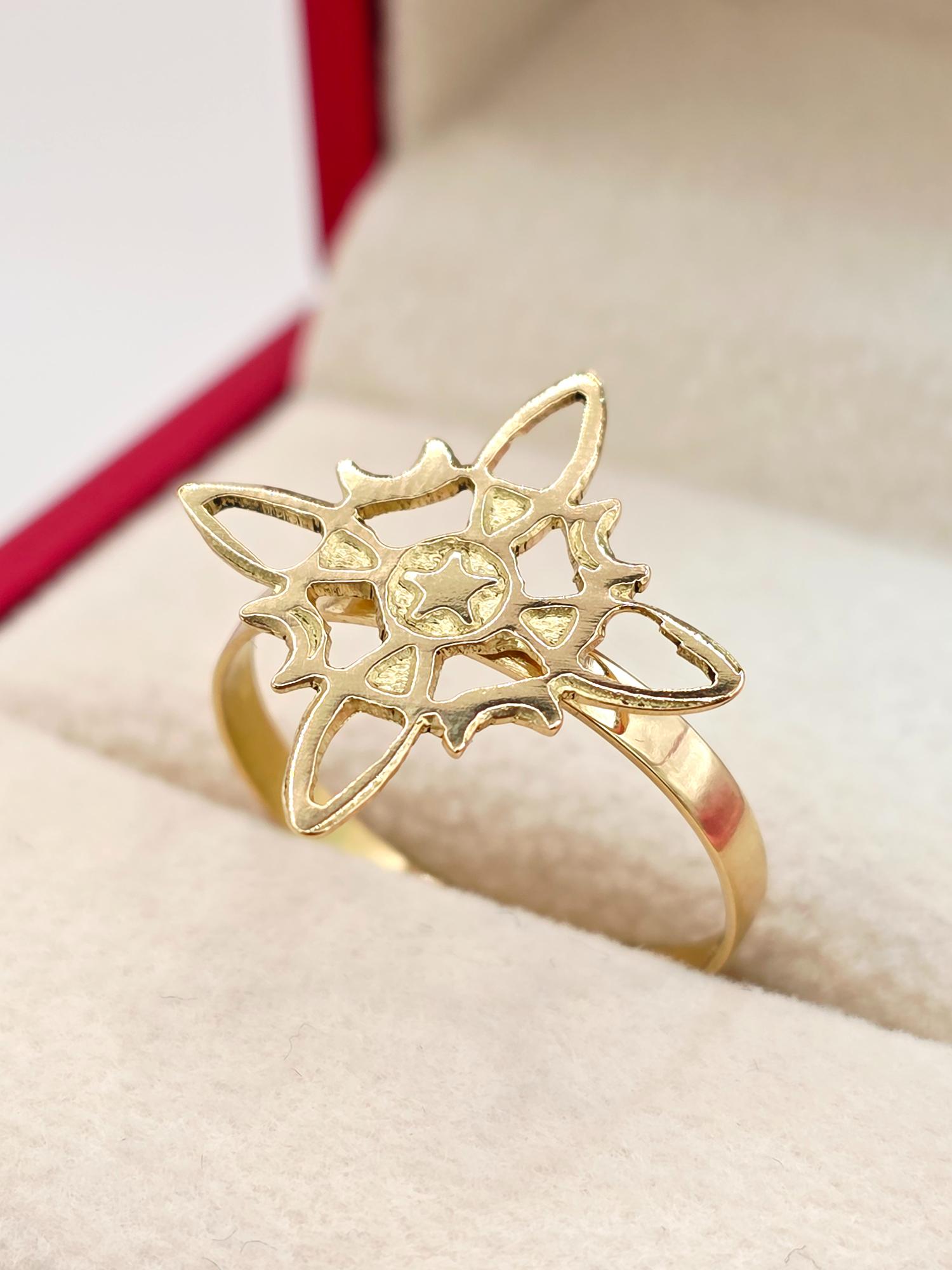 Anillo nudo de bruja silueta 1.8 grs Oro 18k 5