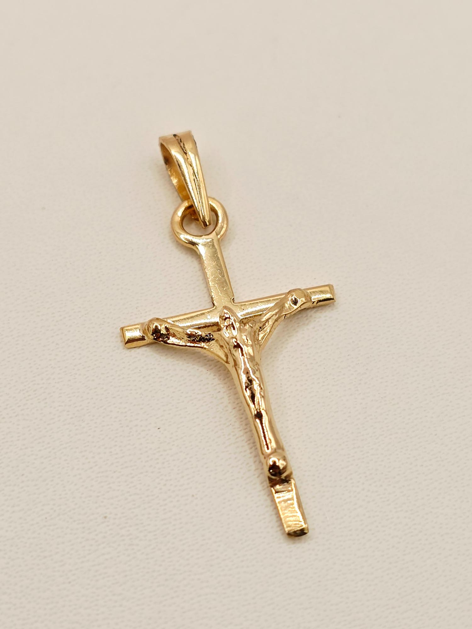 Colgante cruz cristo 3.2 cm 1.4 grs Oro 18k 4
