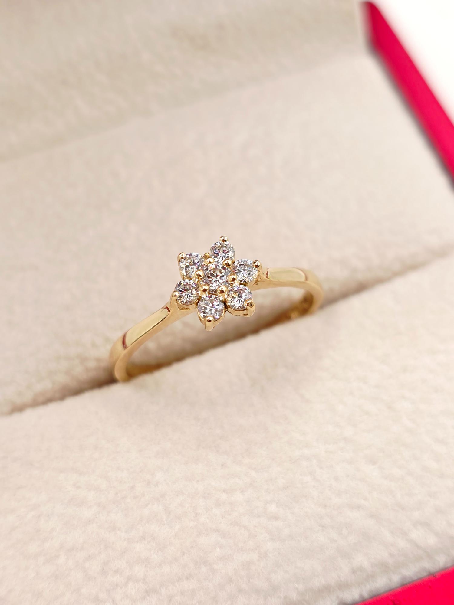 Anillo roseta circones 2.1 grs Oro 18k 4