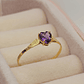 Anillo chatón corazón amatista 1.1 grs Oro 18k - Miniatura 3