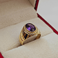 Anillo bolocco amatista 4 grs Oro 18k - Miniatura 4