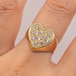 Anillo corazón rosa de francia 5.3 grs Oro 18k - Miniatura 3