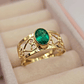 Anillo olimpo esmeralda 3 grs Oro 18k - Miniatura 4