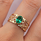 Anillo olimpo esmeralda 3 grs Oro 18k - Miniatura 2