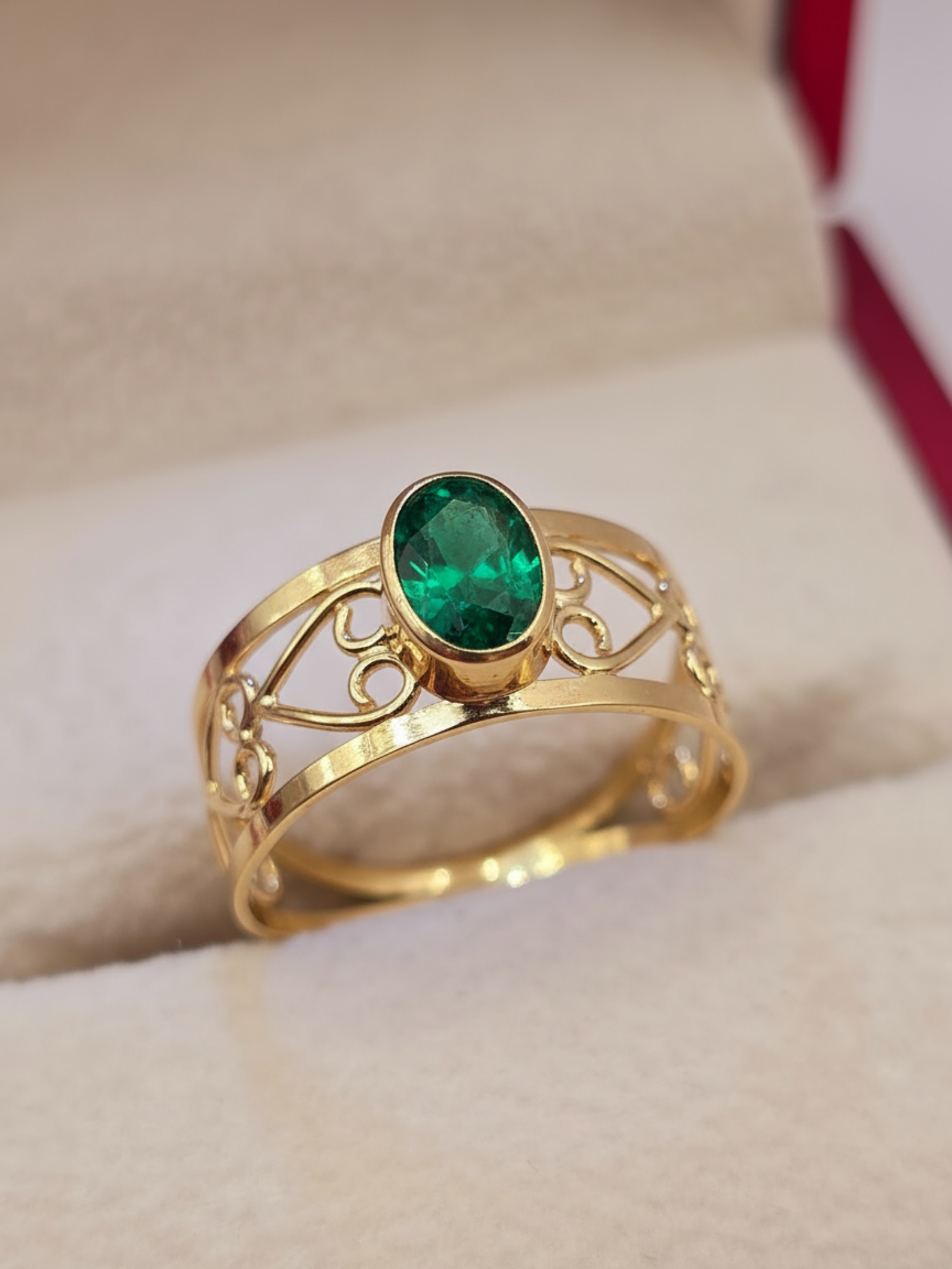 Anillo olimpo esmeralda 3 grs Oro 18k 3