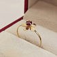 Anillo flor rubi 1.2 grs Oro 18k - Miniatura 4