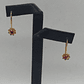 Aros con gancho flor rubi 1.2 grs Oro 18k - Miniatura 2