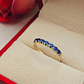 Anillo medio cintillo zafiros 2.8 grs Oro 18k - Miniatura 1