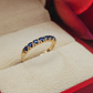 Anillo medio cintillo zafiros 2.8 grs Oro 18k - Miniatura 3