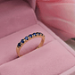 Anillo medio cintillo zafiros 2.8 grs Oro 18k - Miniatura 4