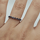 Anillo medio cintillo zafiros 2.8 grs Oro 18k - Miniatura 2