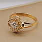 Anillo doble flor circon 2.3 grs Oro 18k - Miniatura 1