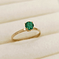Anillo solitario esmeralda 1.6 grs Oro 18k - Miniatura 3