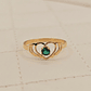 Anillo corazón doble esmeralda 1 gr Oro 18k - Miniatura 1