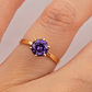 Anillo solitario seis grifas amatista 2 grs Oro 18k - Miniatura 1