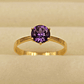 Anillo solitario seis grifas amatista 2 grs Oro 18k - Miniatura 5