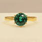 Anillo solitario seis grifas esmeralda 2 grs Oro 18k - Miniatura 1