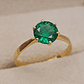 Anillo solitario seis grifas esmeralda 2 grs Oro 18k - Miniatura 4