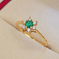 Anillo roseta esmeralda y circones 2.5 grs Oro 18k - Miniatura 5