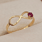 Anillo infinito rubí 1.1 grs Oro 18k - Miniatura 2