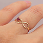 Anillo infinito rubí 1.1 grs Oro 18k - Miniatura 1
