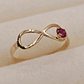 Anillo infinito rubí 1.1 grs Oro 18k - Miniatura 5