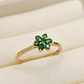 Anillo roseta esmeraldas 2.1 grs Oro 18k - Miniatura 4