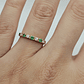 Anillo medio cintillo esmeralda y circones 2.8 grs Oro 18k - Miniatura 1